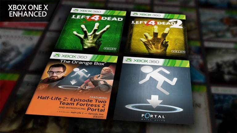 half-life 2 - the orange box - portal - portal 2 - left 4 dead - xbox one x - enhanced 2 - xboxdev.com