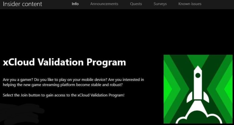 xCloud Validation Program