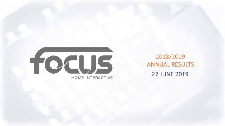 Focus Home Interactive - Annual Results 1819