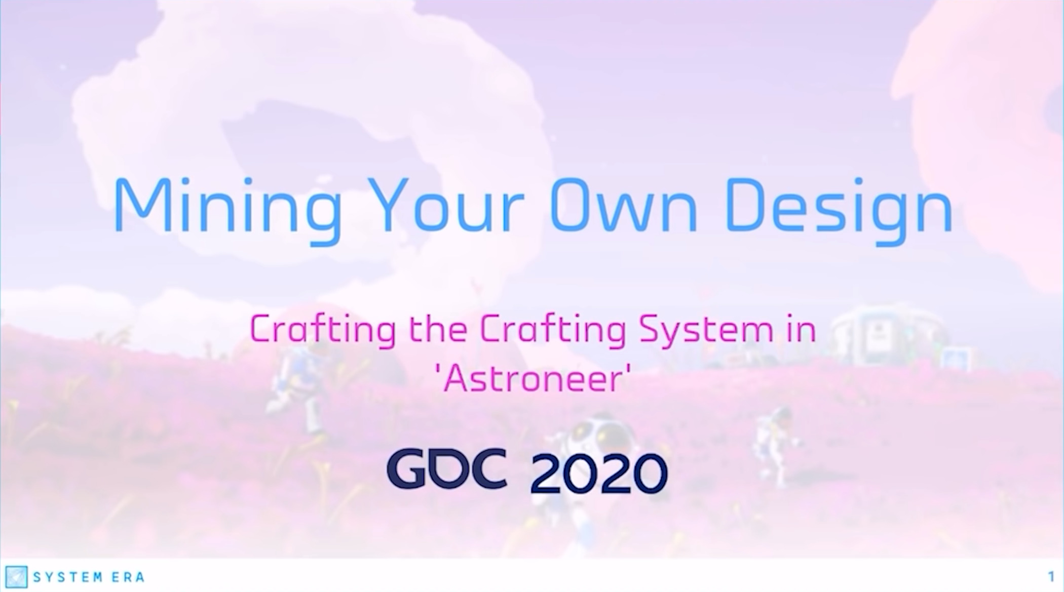 gdc 2020 - mining you own design