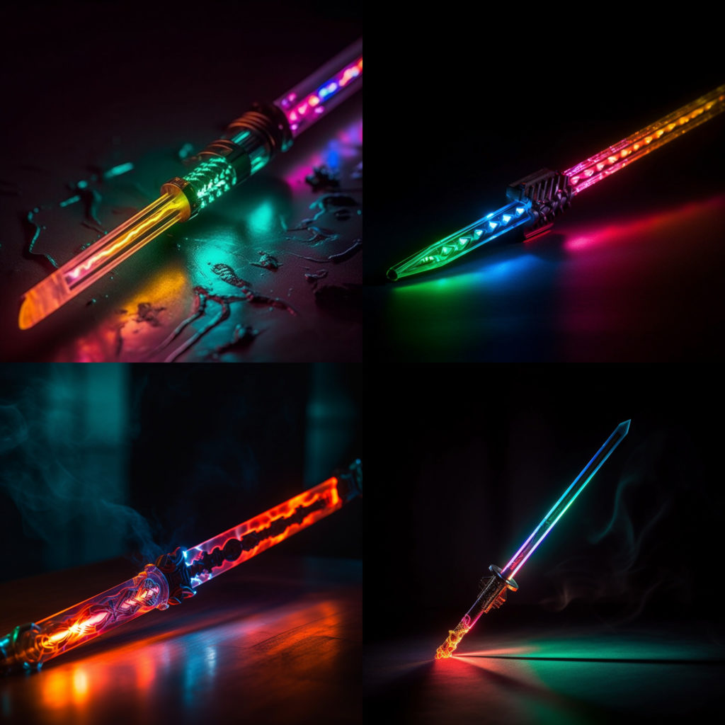 Midjourney - Burning RGB Sword --stylize 750 --v 5