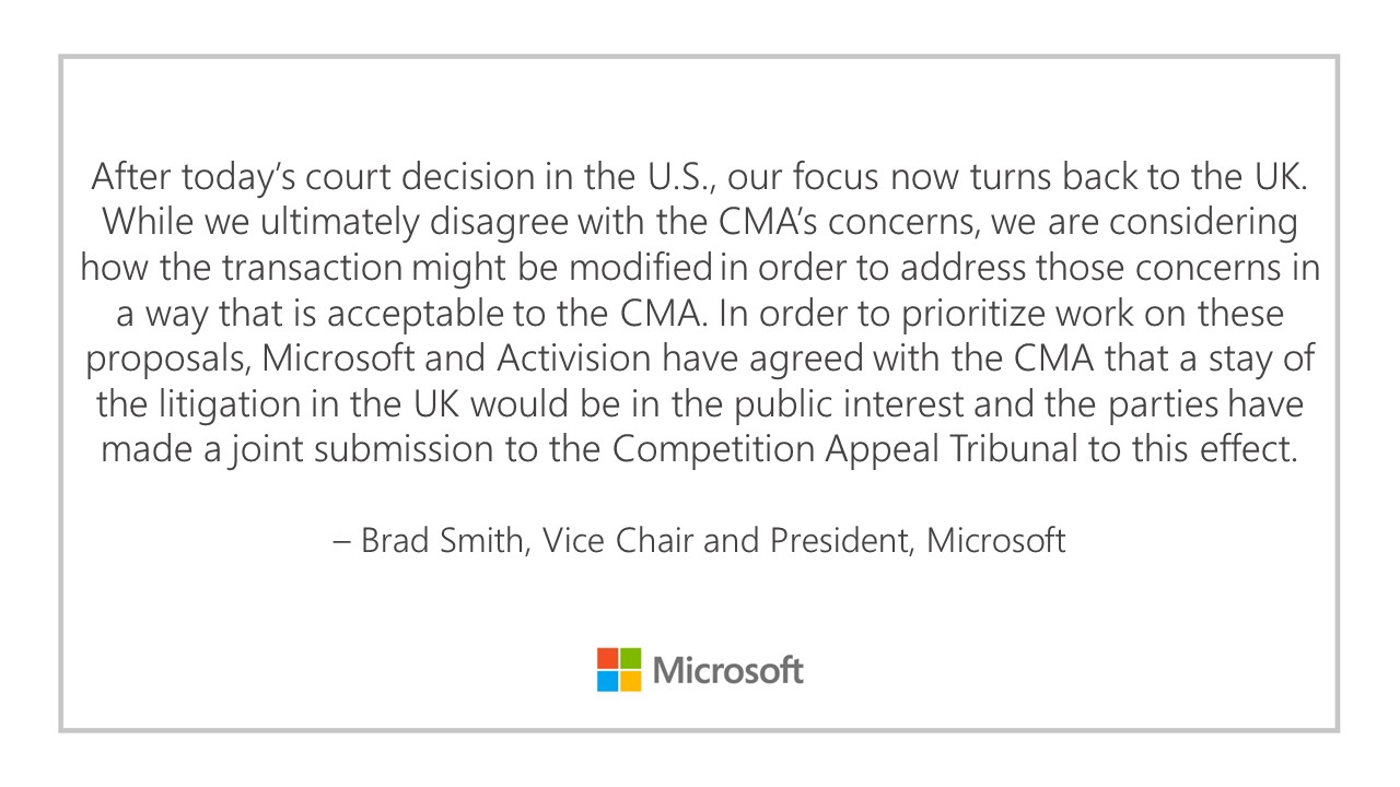 Brad Smith - FTC - Activision Blizzard - Microsoft
