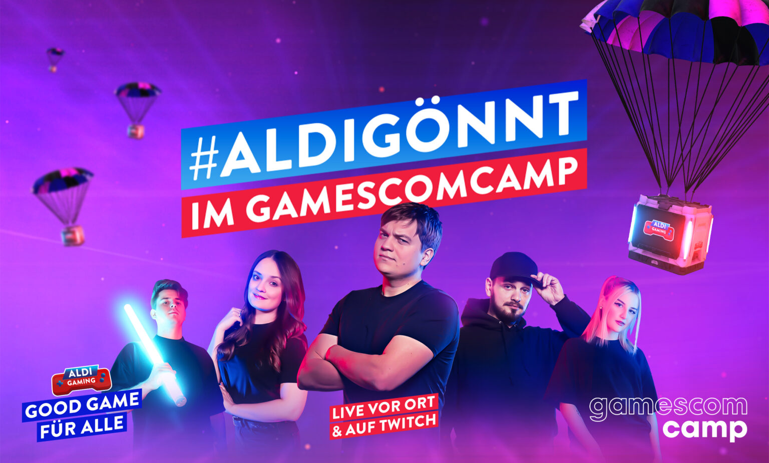 Aldo auf dem Gamescom Camp #aldigönnt