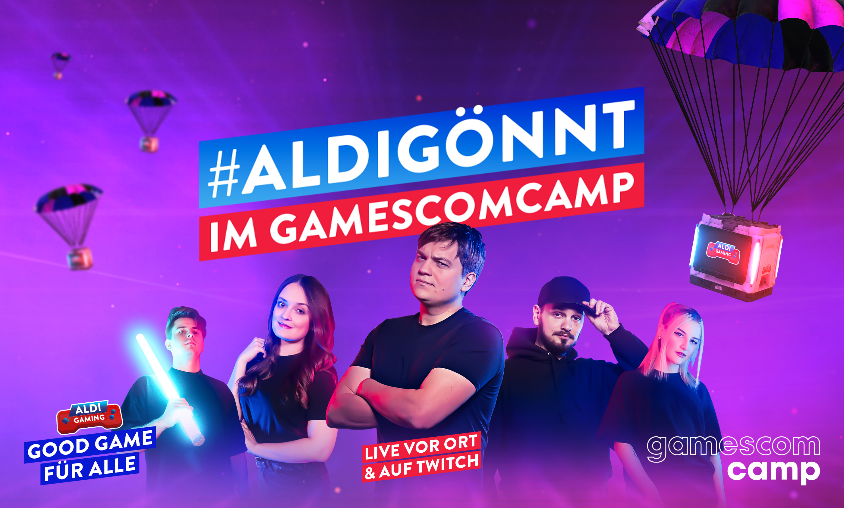 Aldo auf dem Gamescom Camp #aldigönnt