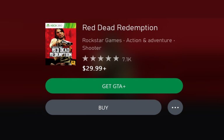 Red Dead Redemption mit GTA+ im Microsoft Store