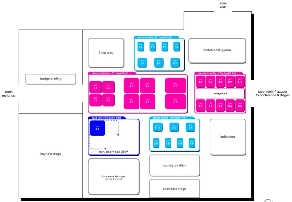 Expo Flur Karte der devcom 2024 #ddc2024 - Quelle: Devcom.Global