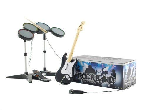 RockBand Set mit Gitarre, Drum Set und Mikrofon