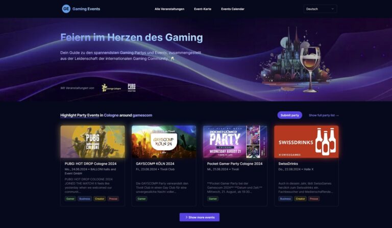 Gaming-Events.com Startseite