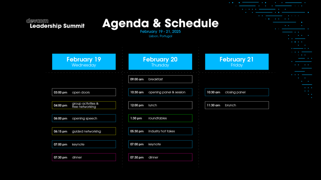 devcom Leadership Summit 2025 - Agenda