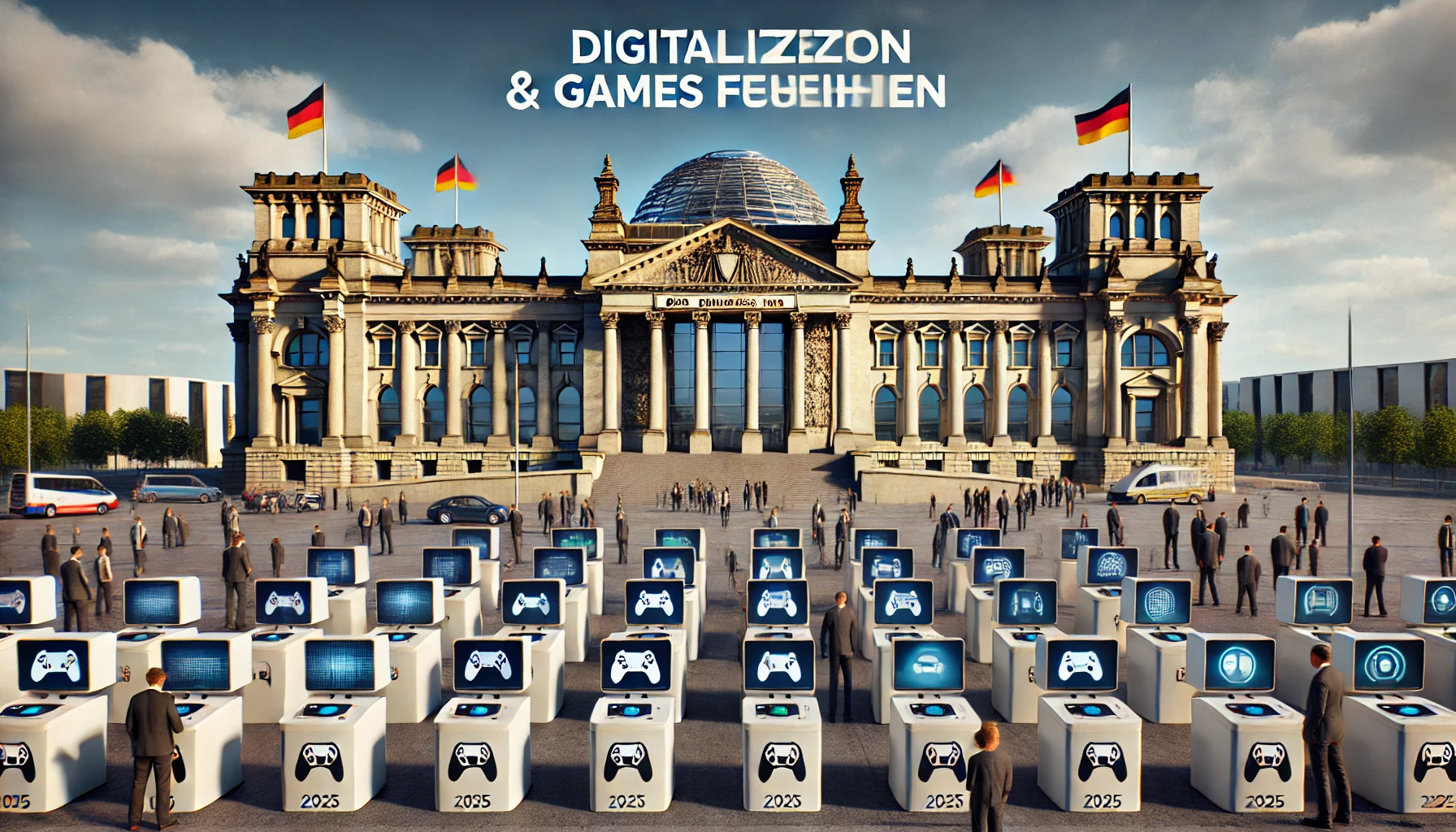 DALL-E 2025 - Veranschaulichung der Bundestagswahl.