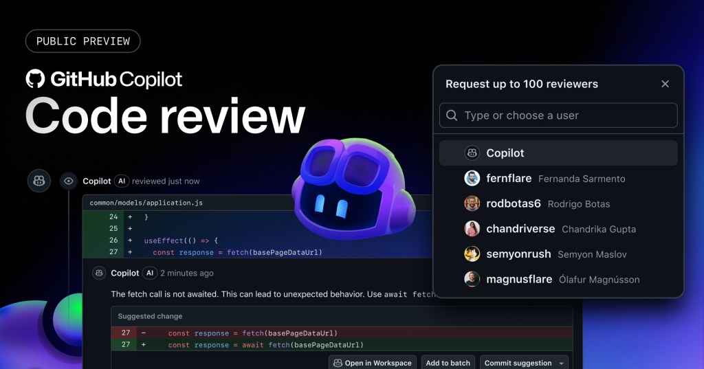 GitHub Code-Review - GitHub Copilot - Quelle: Github