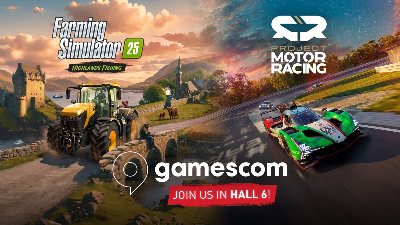 Farming Simulator 25 und Project Motor Racing - Visual Keyart - Quelle: Astragon