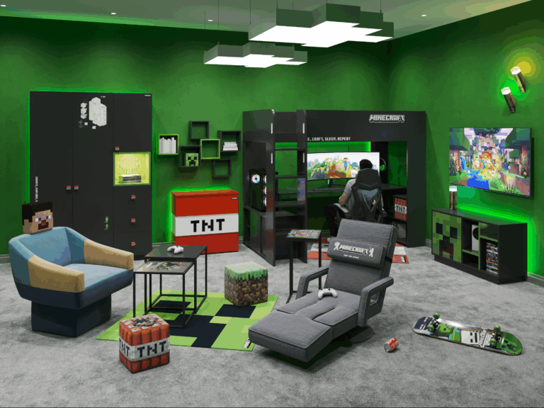 Konzept Ausstellung der Minecraft Möbel und Accessoires von Phoenix Group und Mojang AB - Bild: Phoenix Group