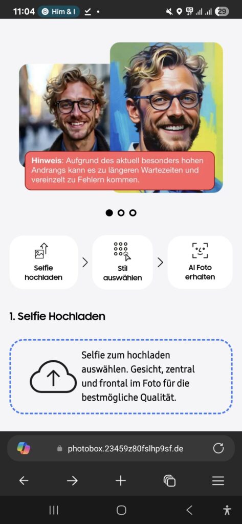 Samsung KI Angebot für Selfies im Anime Stil - Bild: Huskynarr
