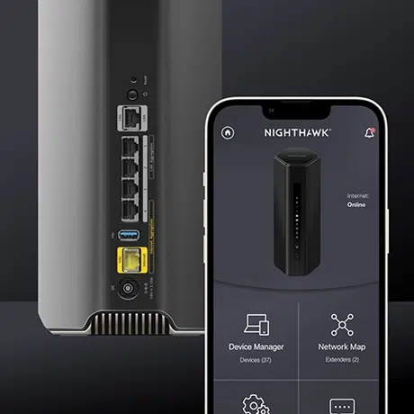 Die App zu Steuerung, in der Abbildung die RS700, identisch zu RS300 - Bild: Netgear
