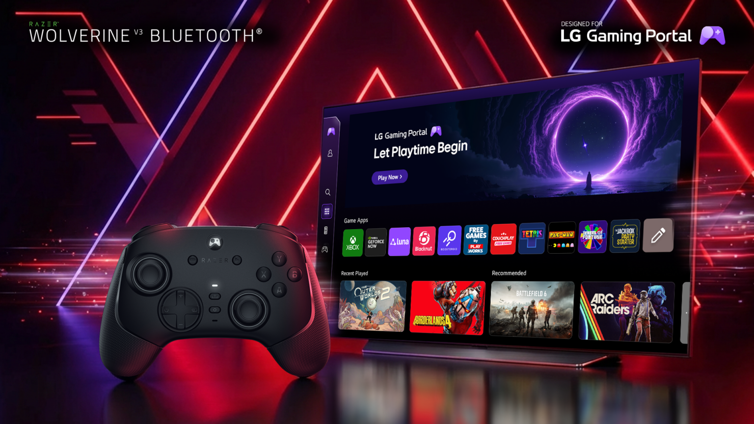 Designed for LG Gaming Zertifizierungsprogramm mit Razer Wolverine - Bild: LG