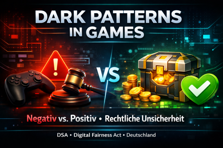 Dark Patterns in Games und digitale Dienste: Risiko, Regulierung und ein neues Verständnis für Design-Nudges