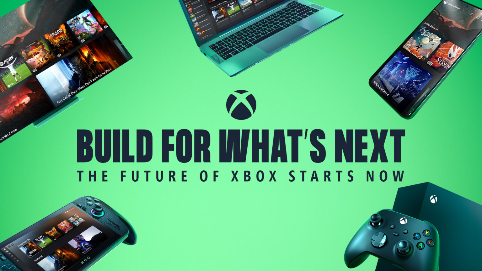 "Build for Whats's Next" - Das Titelbild zum Leitbild von Xbox auf der GDC 2026 - Bild: Microsoft
