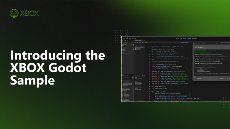 Xbox veröffentlich ein GoDot Beispiel - Bild: Xbox
