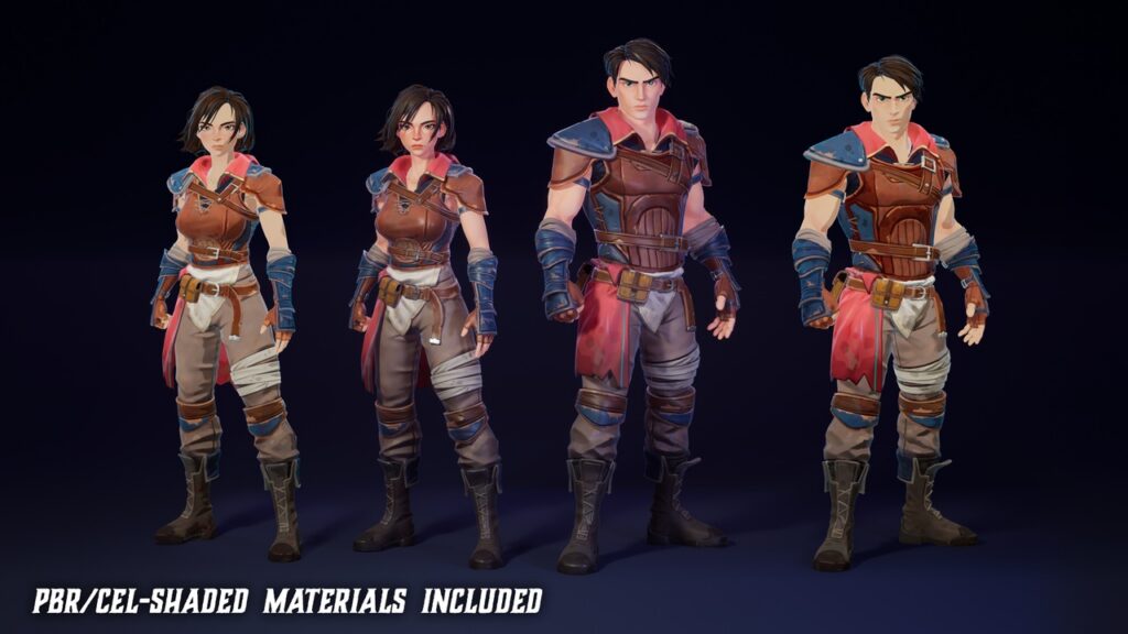 Stylized Characters von Polyart Studio - Bild: Fab.com