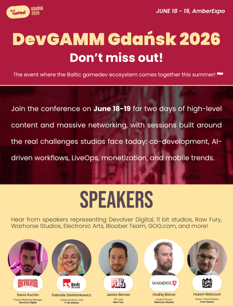DEVGamm Gdańsk 2026 auf der AmberExpo