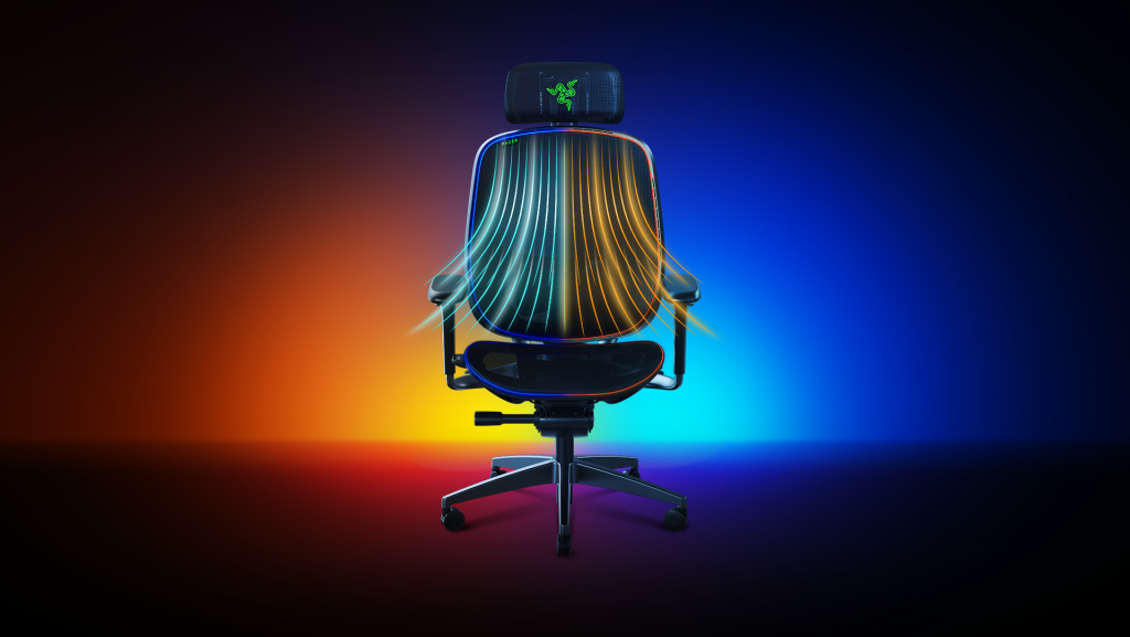 CES 2025: Razer Project Arielle - erster Mesh-Gaming-Stuhl mit Heiz- und Kühlfunktion - Bild: https://www.razer.com/concepts/razer-project-arielle