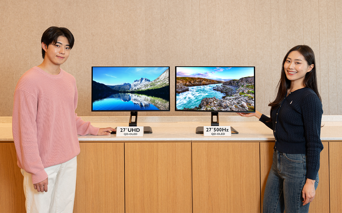 CES 2025: Samsung Display zeigt erstes 27-Zoll-4K-QD-OLED mit 240 Hz und 500-Hz-QHD-Panel - Bild: https://global.samsungdisplay.com/31327
