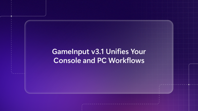 GameInput v3.1 vereint Konsolen- und PC-Workflows ab dem 2510-GDK