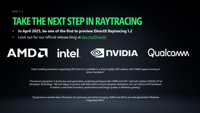 GDC 2025: DirectX Raytracing 1.2 bringt Opacity Micromaps und Shader Execution Reordering