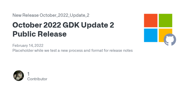 October 2022 GDK Update 2