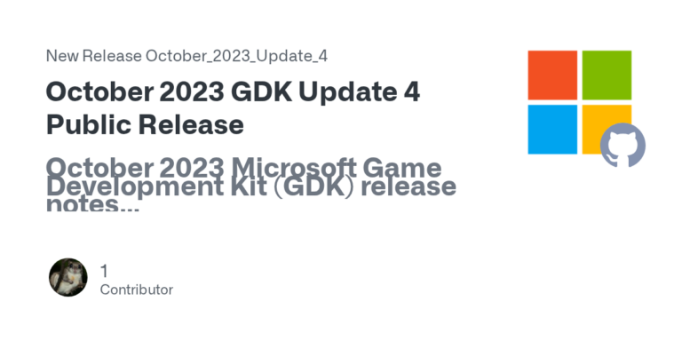 October 2023 GDK Update 4: Microsoft korrigiert XCurl, WIC und Task Queue