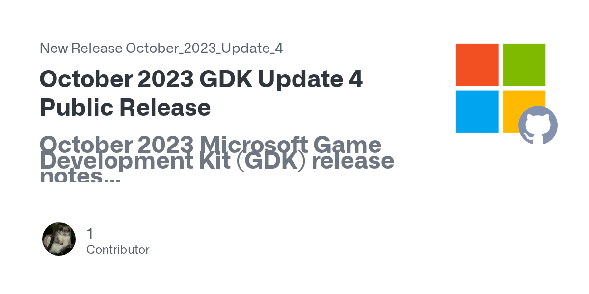 October 2023 GDK Update 4: Microsoft korrigiert XCurl, WIC und Task Queue