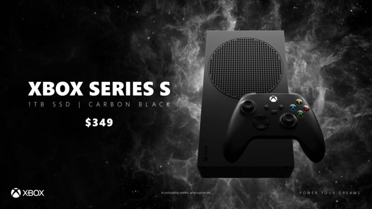 Xbox Series S 1TB in Carbon Black: schwarze Variante mit doppeltem Speicher zum Starfield-Launch
