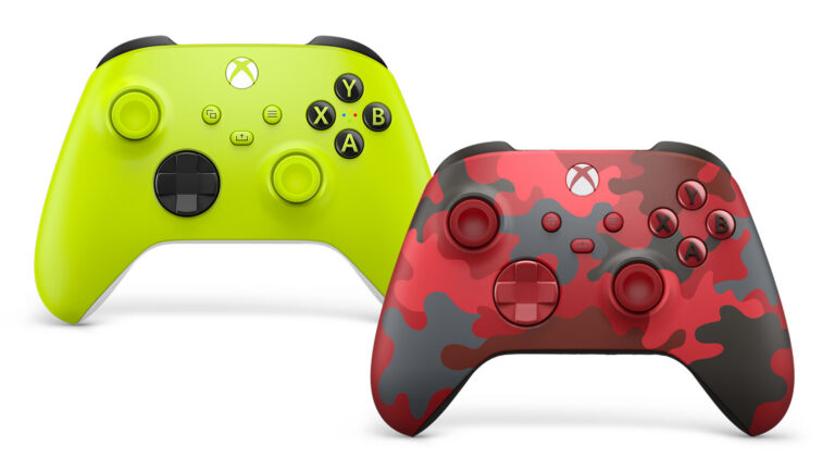 Xbox Wireless Controller Electric Volt und Daystrike Camo: Erstmals Kunststoff aus Post-Consumer-Recycling - Bild: Xbox Wire