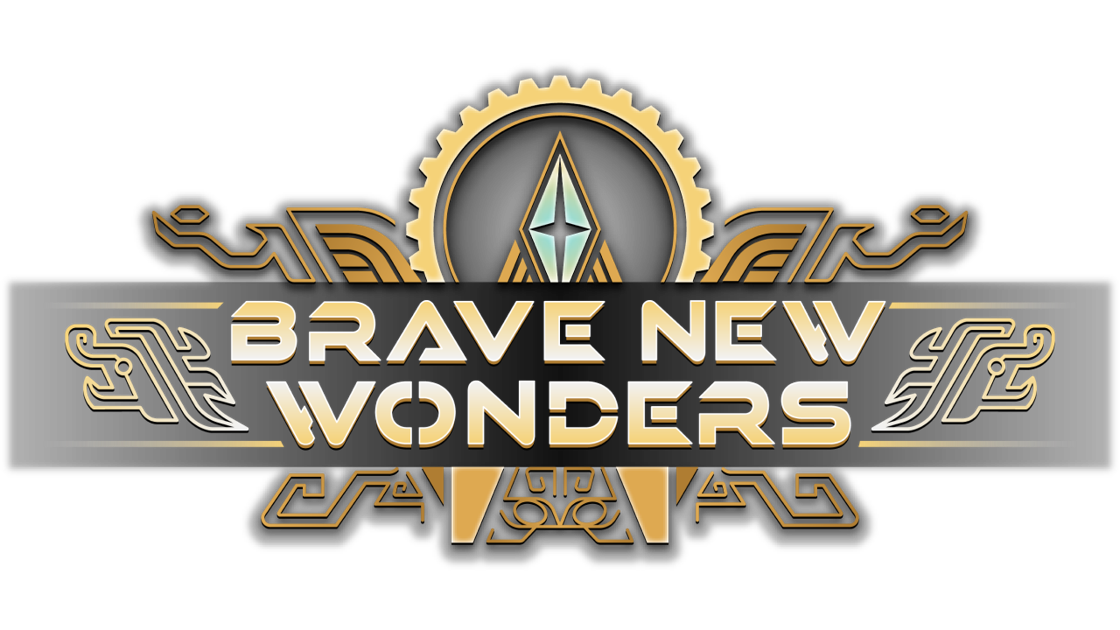 Logo von Brave New Wonders, einem Steampunk-Strategiespiel