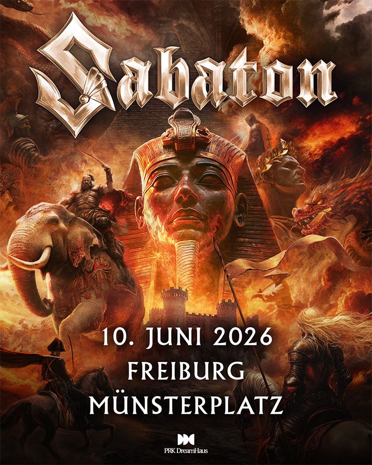 Sabaton Flyer für den Freiburger Münsterplatz - Quelle: sabaton.net