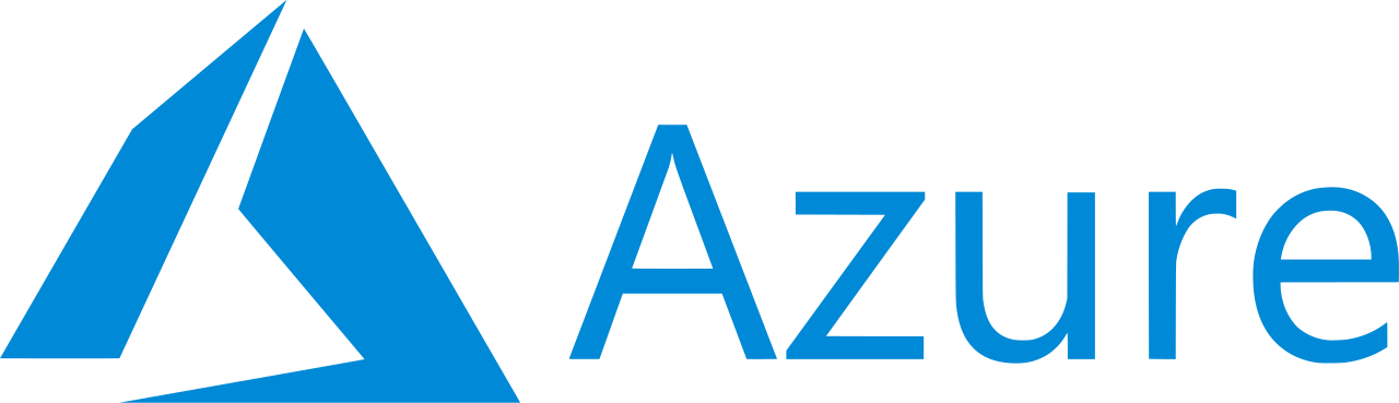 Offizielles Microsoft-Azure-Logo mit blauem Wolken-Symbol und Schriftzug