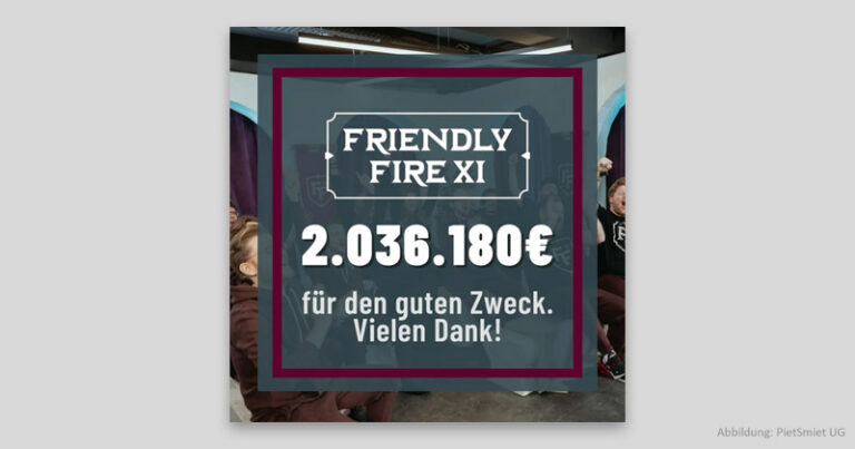 Friendly Fire 11: Charity-Stream sammelt über zwei Millionen Euro - Bild: x.com