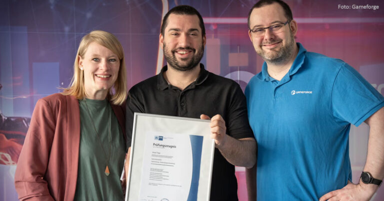 Gameforge übernimmt seinen ersten Auszubildenden nach dem Abschluss als Software Developer - Bild: Gameforge