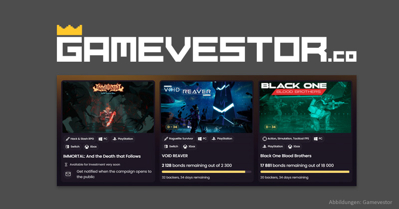 Gamevestor Crowd-Investing für Indie-Spiele - Bild: Gamevestor