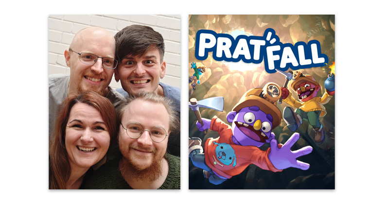 Quad Head und das Spiel Pratfall