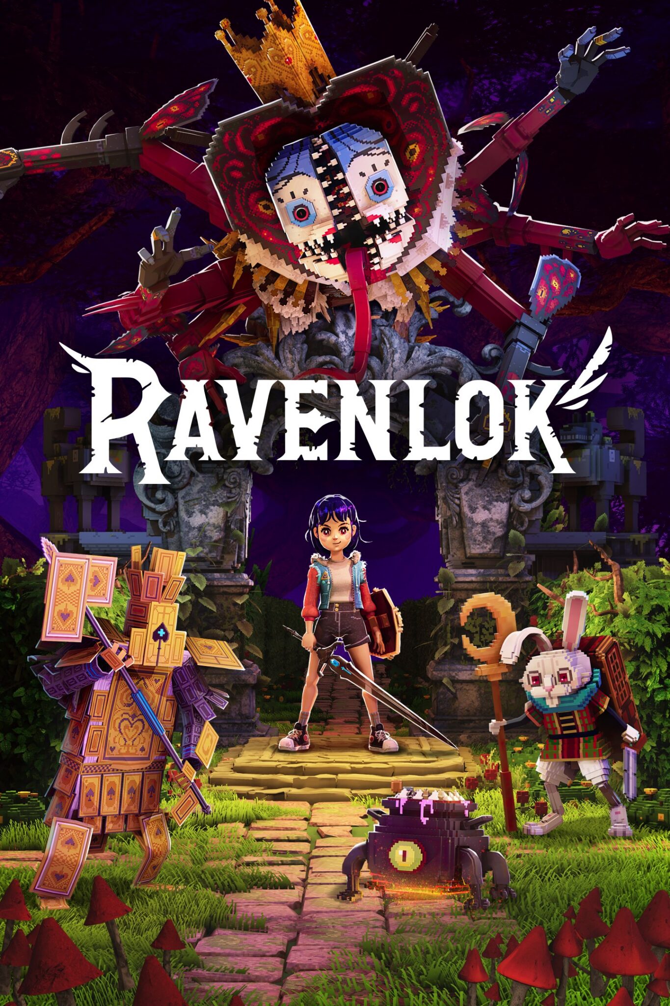 Ravenlok mit einer märchenhaften Voxel-Welt