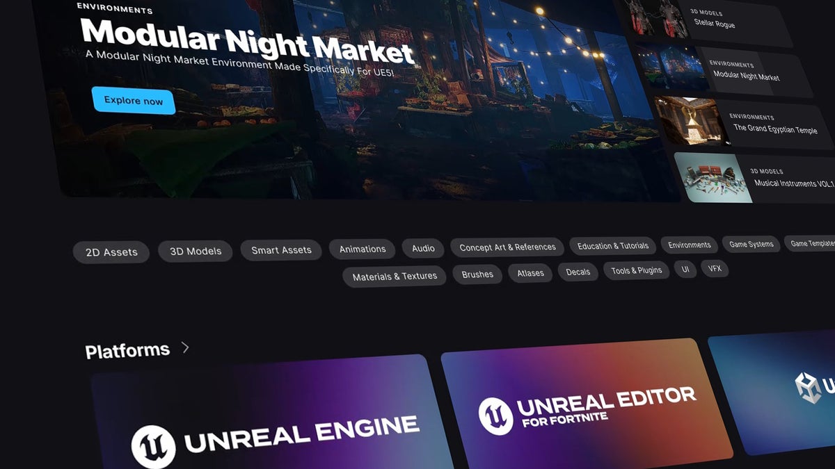 Epic startet den vereinheitlichten Asset-Marktplatz Fab unter Kritik der Community - Bild: Epic Games