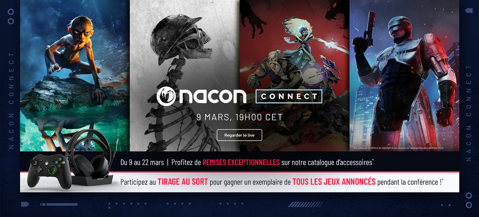 NACON Connect 2023 Ankündigung mit RoboCop Rogue City und Ravenswatch - Bild: NACON