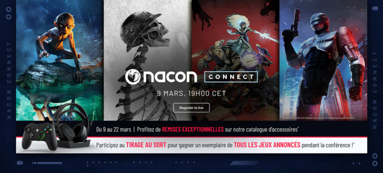 NACON Connect 2023 Ankündigung mit RoboCop Rogue City und Ravenswatch - Bild: NACON