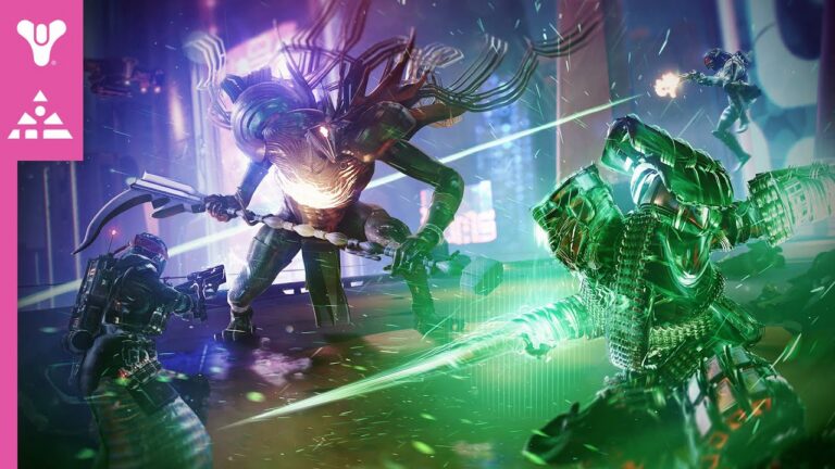 Destiny 2 Lightfall mit Neomuna und Gegnern im Gefecht