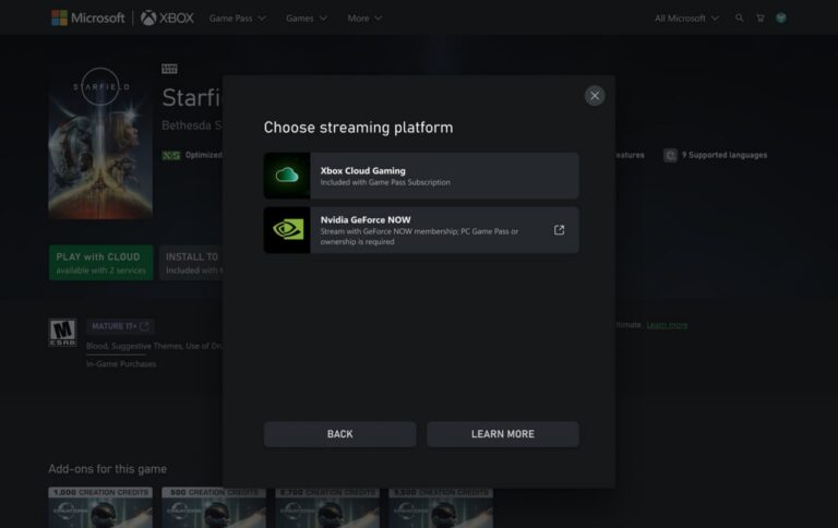 Xbox Cloud Gaming: Microsoft-Store-Spiele laufen jetzt auf Nvidia GeForce Now