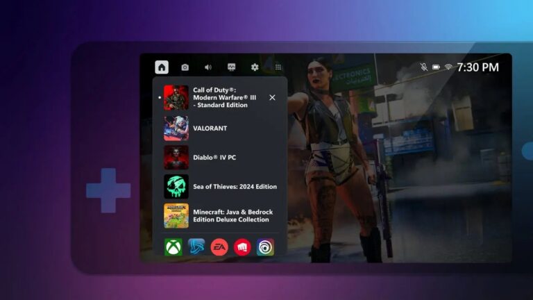 Microsoft stellt Kompaktmodus der Game Bar für Handhelds vor