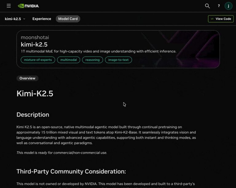 Kimi K2.5 auf Nvidia NIM