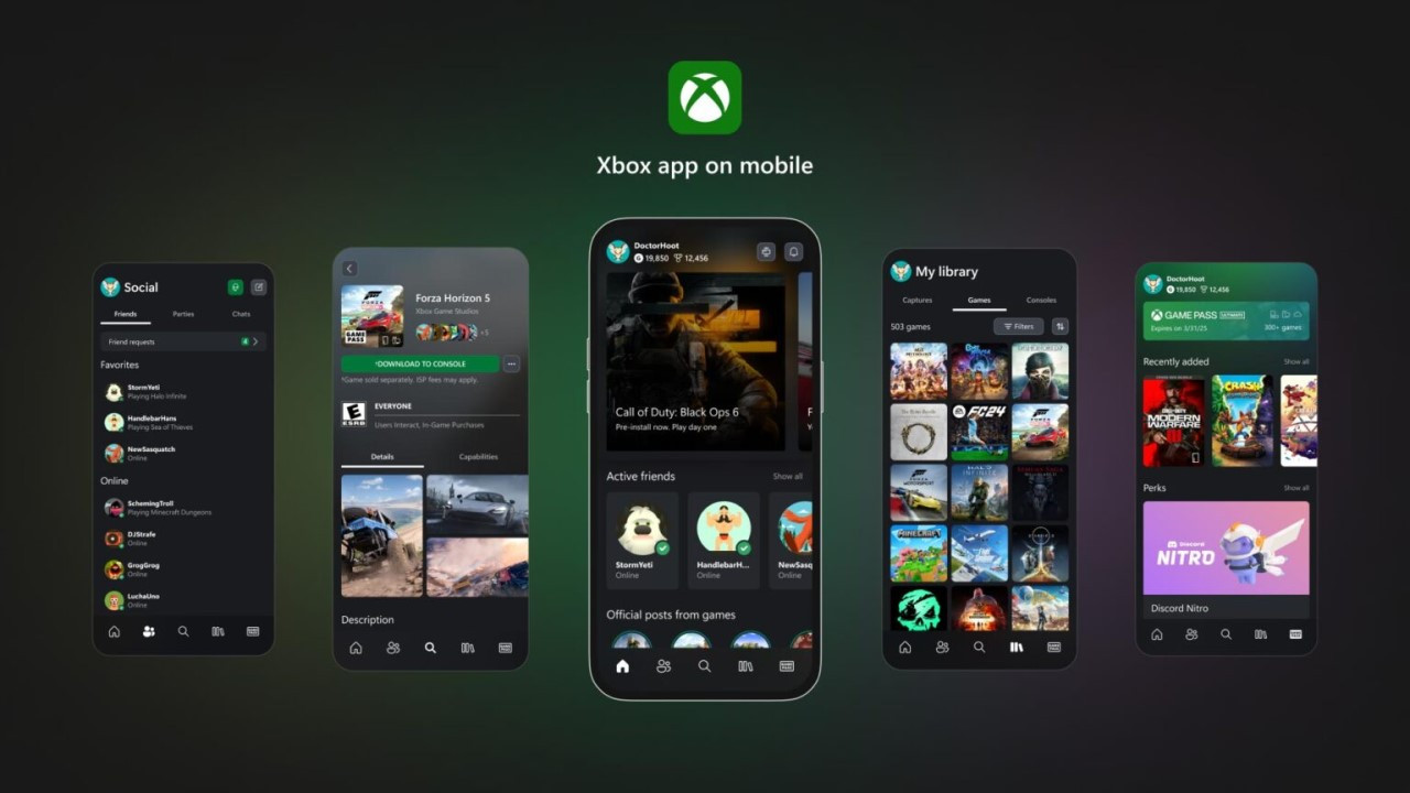 Xbox und Game Pass führen Mobile-Apps zusammen - Bild: news.xbox.com